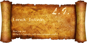 Lenck István névjegykártya